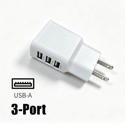 3 USB-A 2 Port USB Wall Charger For iPhone Samusng Xiaomi Huawei VIVO OPPO Fast Charging Power Adapter Universal Phone Charger