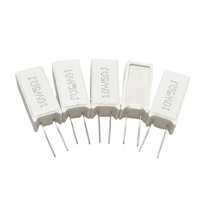 5PCS Vertical cement resistor 10W 4R 4.5R 4.7R 5R 5.1R 200 ohm 2.5K 2.7K 3K 3.3K 20K 22K 24K 27K 30K 33K 39K