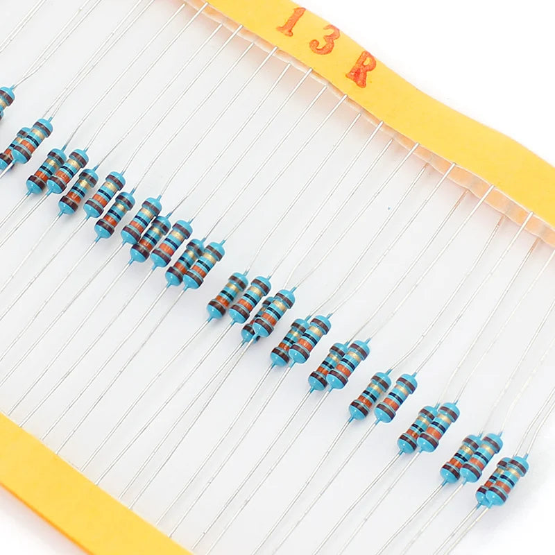 600pcs/lot 1/4W 0.25W Resistor Pack Assorted Box Diy Metal Film Resistors Kit 30Values* 20pcs (10 Ohms~1M Ohm) Resistance
