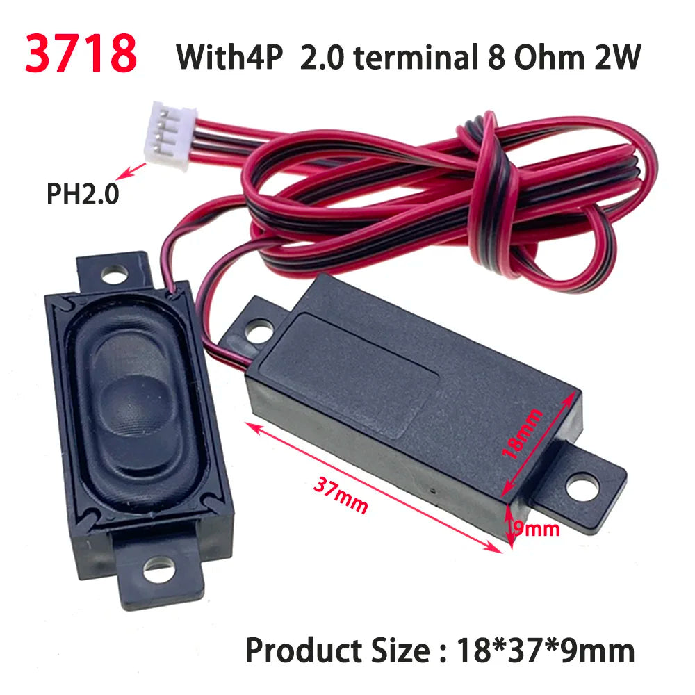 1 pair of portable speakers 8ohm 2W 8Ω3W with 2pin4pin PH2.0 computer speakers,advertising LCD TV speakers,rectangular speakers
