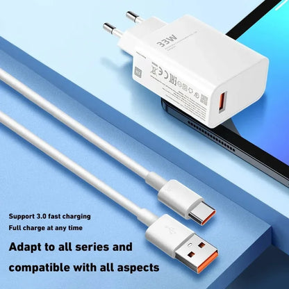 New Original Charger 120W 67W 33W Charger Fast Charge EU Wall Gan Charge Adapter USB Type C Cable For Xiaomi Redmi model