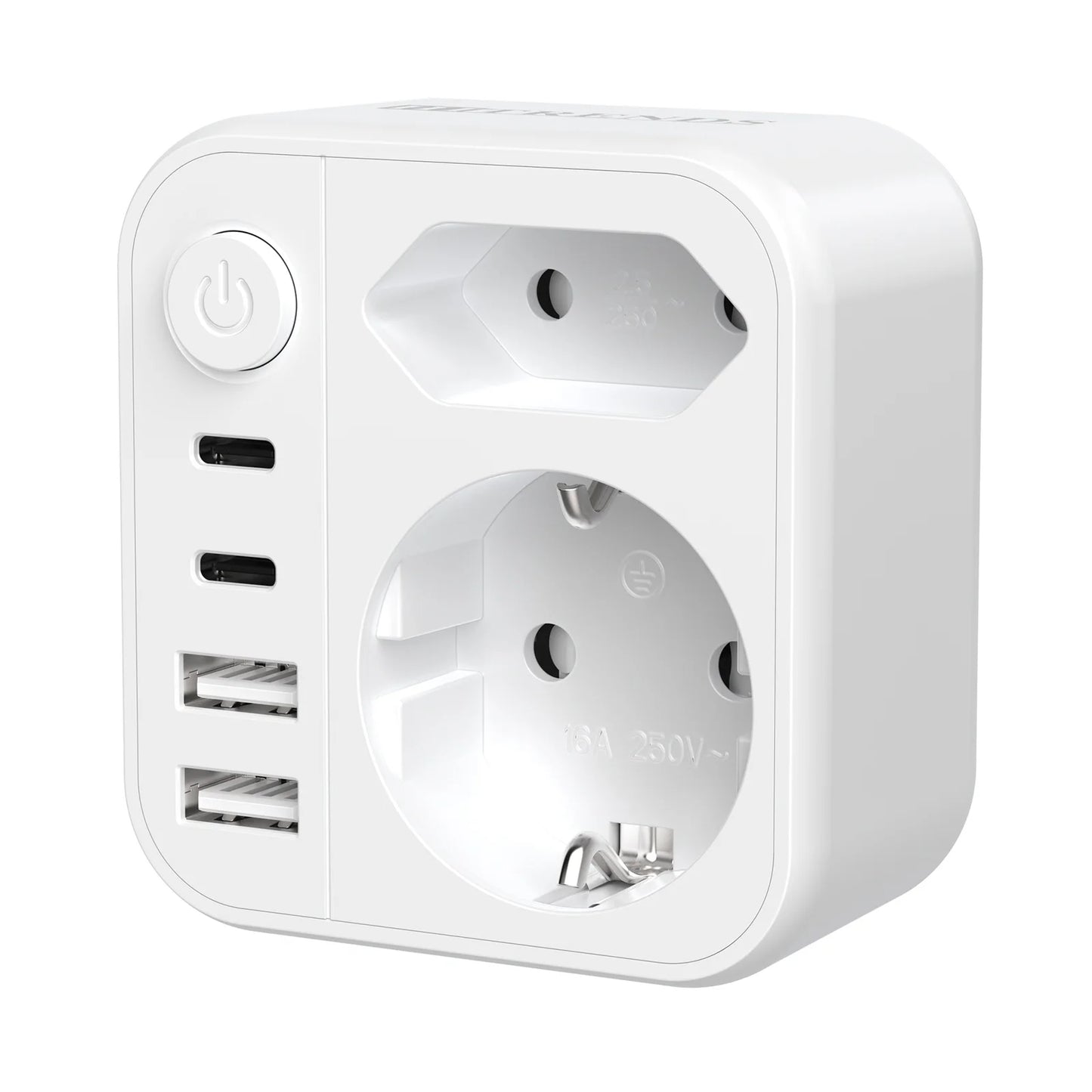 Multiple Socket Wall Charger with 4 USB 17W fast charing Power Plugs, Double Plug for USB Socket adapter for home travel