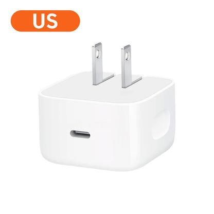 PD 40W Type C Charger Fast Charging Travel Wall Charger Power Adapter For iPhone 17 16 15 EU/US/UK Mobile Phone USB C Charger