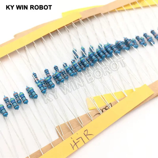 1 Pack 600Pcs 10 -1M Ohm 1/4w Resistance 1% Metal Film Resistor Resistance Assortment Kit Set 30 Kinds Each 20pcs