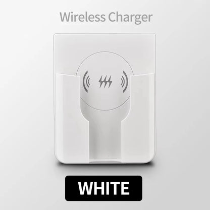 15W Wall Mount Wireless Charger, Qi Universal Fast Charging Panel for iPhone & Android, Flush AC 110–220V In-Wall Phone Charger