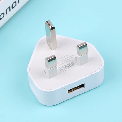 Dual USB UK Wall Charger Fast 5V/2.1A Charging Adapter for Home Simultaneous Charging for 2 Phones orTablet Universal 3 Pin Plug