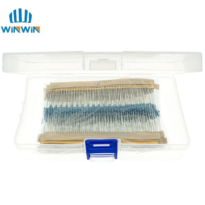 300pcs 600pcs 1/4W Resistance 1% 30 Kind Each 10pcs/20pcs Film Resistor Assorted Kit with box