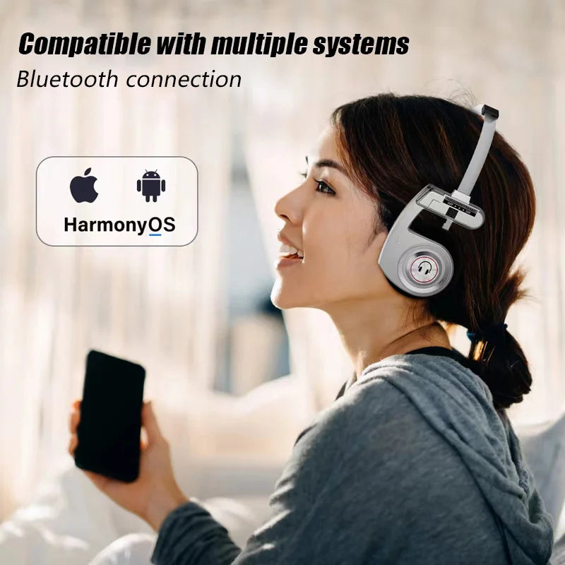 Wireless Retro Over-Ear Bluetooth Headphones with 3D Surround HIFI Sound Support Foldable Noise Cancelling & Built-in Microphone