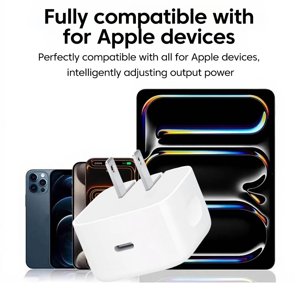 PD 40W Type C Charger Fast Charging Travel Wall Charger Power Adapter For iPhone 17 16 15 EU/US/UK Mobile Phone USB C Charger