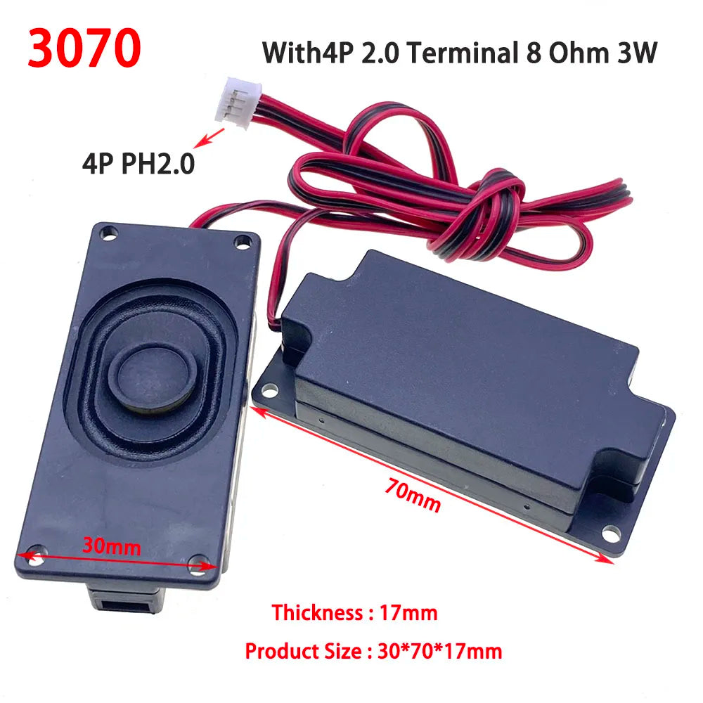 1 pair of portable speakers 8ohm 2W 8Ω3W with 2pin4pin PH2.0 computer speakers,advertising LCD TV speakers,rectangular speakers