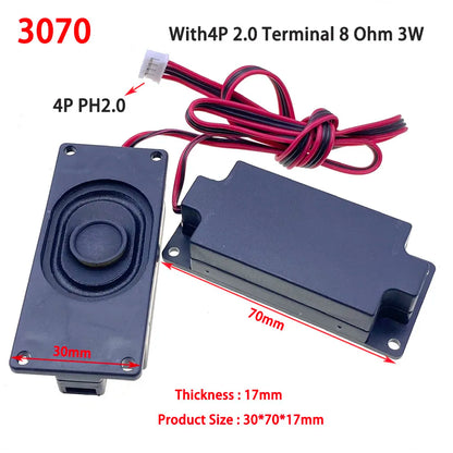 1 pair of portable speakers 8ohm 2W 8Ω3W with 2pin4pin PH2.0 computer speakers,advertising LCD TV speakers,rectangular speakers