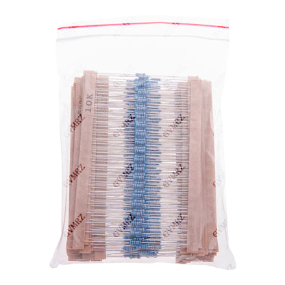 600PCS 30Values 1/4W Metal Film Resistor Assortment Kit - 20PCS Each, Boxed for Electronics DIY, Repair & Projects 1/4W
