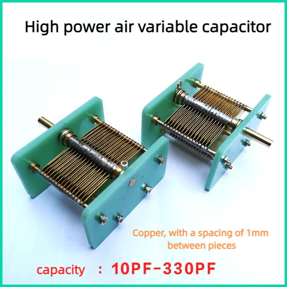 1Pcs High Power Air Variable Capacitors Semi-manual Adjustable Capacitors