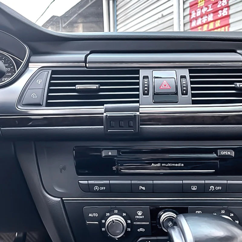 Mobile Support For Car AUDI A6 C7 4G A7 4G8 2012-2018 Car Phone Holder Special Fixed Bracket Base Wireless Charging Accessories
