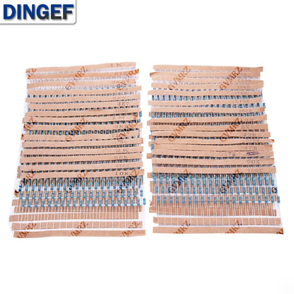 600PCS 30Values 1/4W Metal Film Resistor Assortment Kit - 20PCS Each, Boxed for Electronics DIY, Repair & Projects