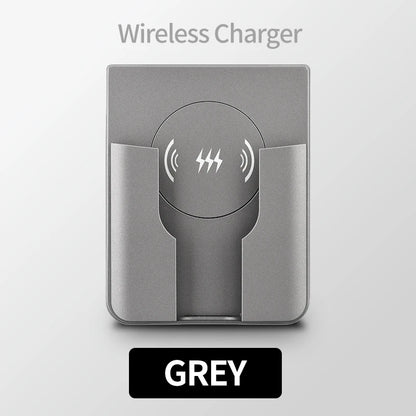 15W Wall Mount Wireless Charger, Qi Universal Fast Charging Panel for iPhone & Android, Flush AC 110–220V In-Wall Phone Charger