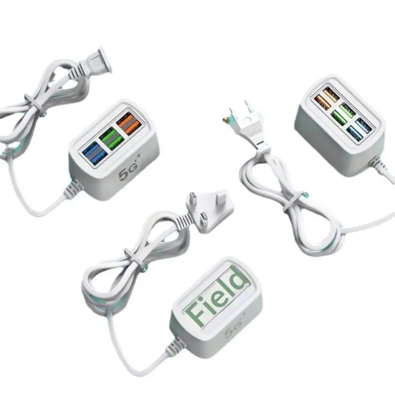 (BF06)6 USB Port US Plug Wall Charger 3.1A Fast Charging For Home Office Travel To Charge Various Electronics