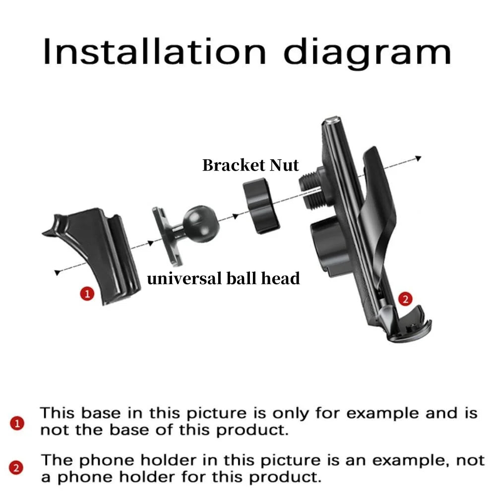 Mobile Support For Car AUDI A6 C7 4G A7 4G8 2012-2018 Car Phone Holder Special Fixed Bracket Base Wireless Charging Accessories