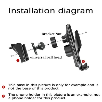 Mobile Support For Car AUDI A6 C7 4G A7 4G8 2012-2018 Car Phone Holder Special Fixed Bracket Base Wireless Charging Accessories