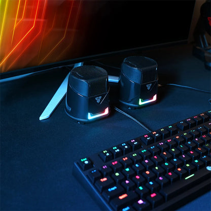 FANTECH HELLSCREAM GS205 Gaming Speakers USB And 3.5MM Plug Mini Wired RGB Speakers for PC LAPTOP Speakers Gamer