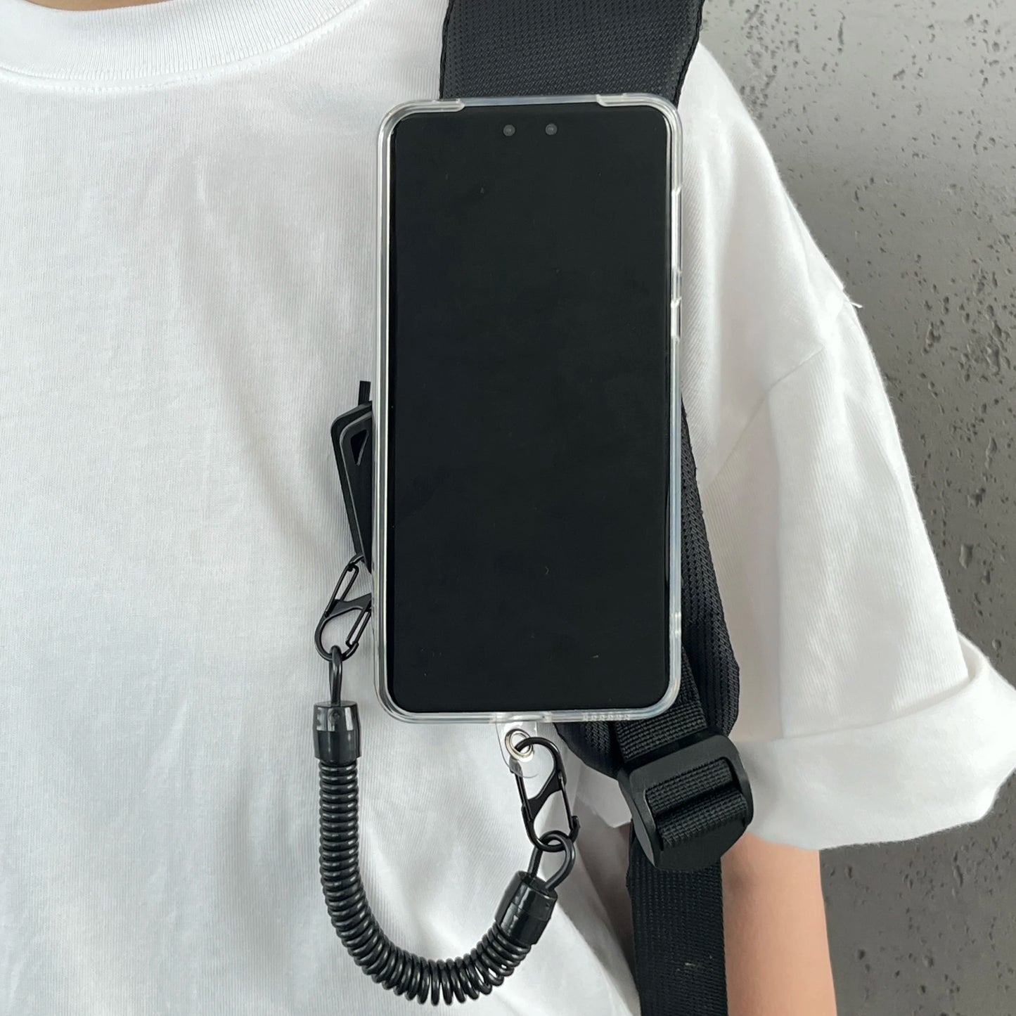 Free Hands Magnetic Belt Clip Holder Mobile Phone Holder Backpack Clip Metal Hook Spring Rope For Magsafe iPhone Accessories