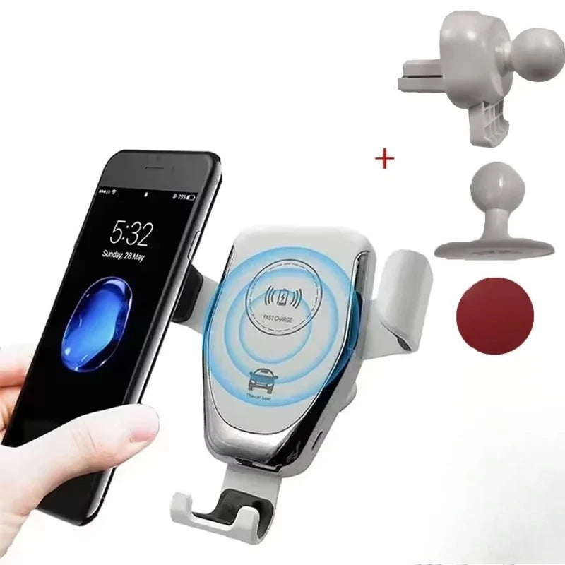 Wireless Charging Phone Car Holder Charger 15W For iPhone 15 14 13 12 11 Pro XS Max XR Fast Car Wireless Chargers