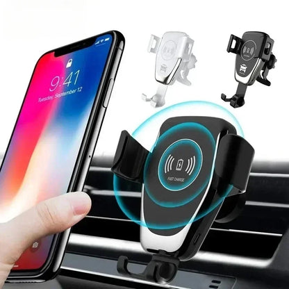 Wireless Charging Phone Car Holder Charger 15W For iPhone 15 14 13 12 11 Pro XS Max XR Fast Car Wireless Chargers