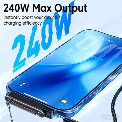 240W USB C Wall Charger with Foldable Stand 2in1 Fast Charging for Phone & Laptop Ergonomic Bracket Holder Stand