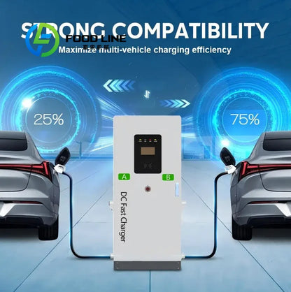 Wall-Mount EV Charger 120kW Power 0~250A Electric Vehicle Commercial DC Charging Station4.3Inches LCD Display New IP55 Customize