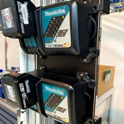 2pc Wall-Mount Charger Holder For DC18RC And DC40RA Secure Storage For Fast Chargers Garage And Workshop Tool Storage