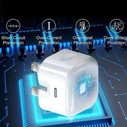 20W/35W/40W Super Charger Set British Standard Wall Charger Support PD Fast Charging Protocol PD/Dual Type-C for iPhone