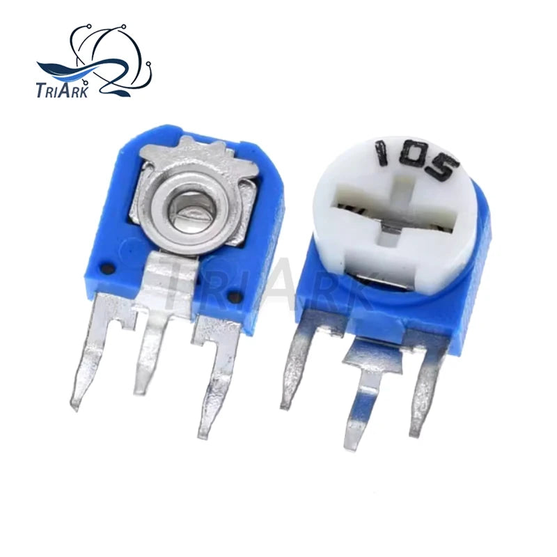 50/100Pcs RM063 10Values Kit Box 501 500R 1K 2K 5K 10K 20K 50K 100K 200K 1M Ohm Trimpot Trimmer Potentiometer Variable Resistor