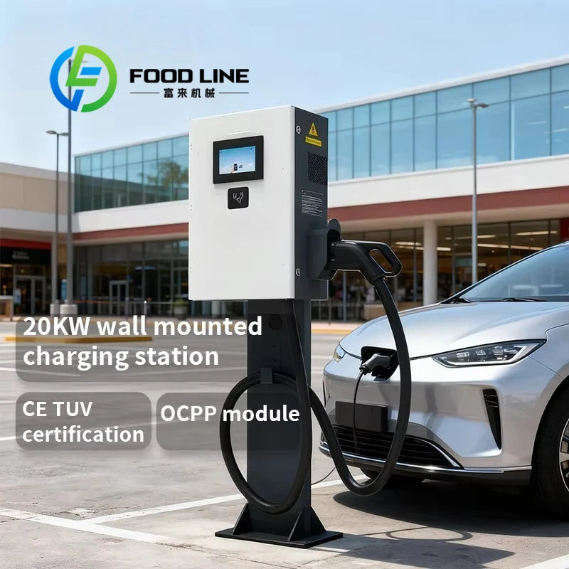 Customized 20kW Home Smart WiFi EV Charger Wall/Column Mounted CCS1 Single Gun DC Charger