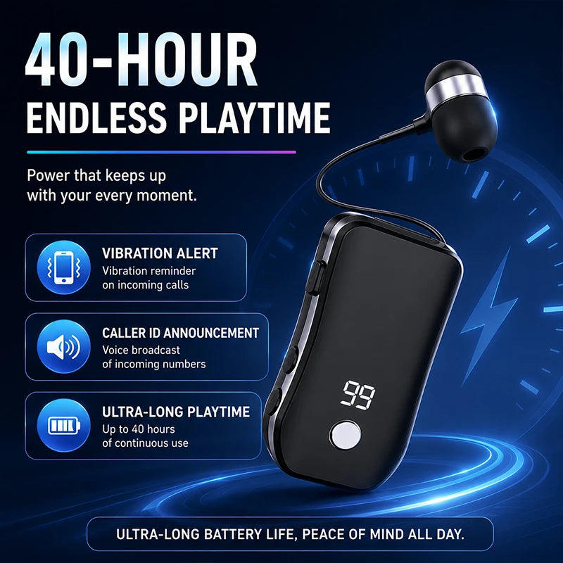 X-100-In-ear Smart Headphones, Wireless Headphones, Sports Headphones, Business Car Headphones, Music Headphones, Retractable
