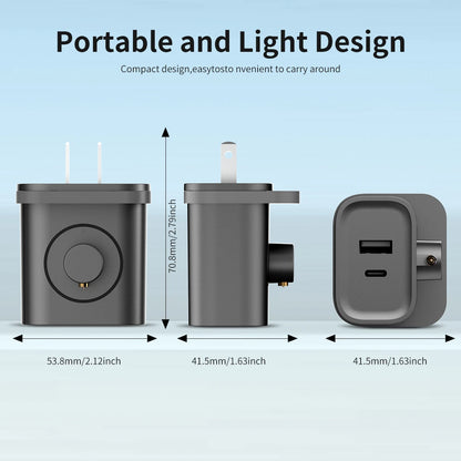 3 in 1 Portable Charger For Various Smart ring Charger 25W Fast Charging Block PD USB C Wall Charger for iPhone Ipad Weslamic