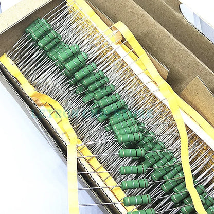 10PCS RX21 wirewound resistor 3W 0.01R- 1K 0.22R 0.33R 0.47R 1R 2.2R 3.3R 4.7R 0.1 Ohm flat wire heat dissipation power resistor