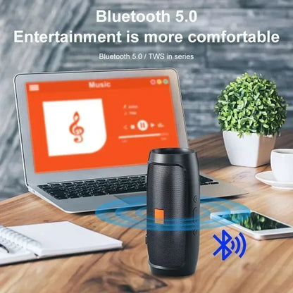 Speakers Wireless Stereo HD Sound Bluetooth 5.0 Portable IP65 Waterproof AUXLong Battery Dual PairingDurable TravelOutdoor