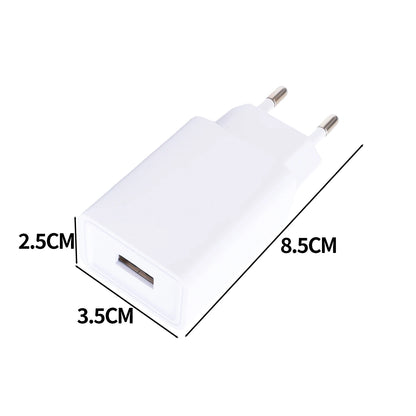 10W USB Fast Charging EU Plug 5V 1A 2A Mobile Phone Charger Power Adapter Travel Smartphone Quick Charge Wall USB Fast Charging