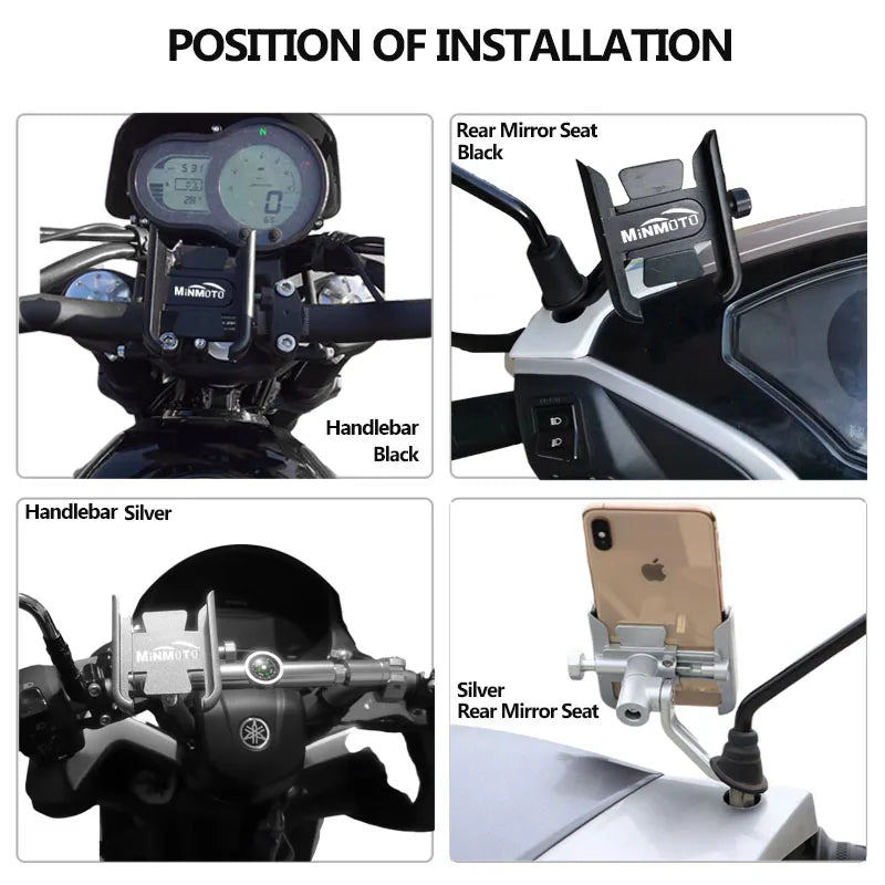 Motorcycle Phone Holder Accessories FIT For  NAMX 155 125 150 N-MAX NMAX155 NMAX125 NMAX150 High Quality Aluminum Mobile Stand
