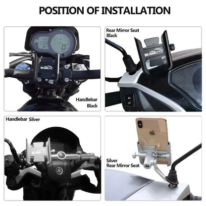 Motorcycle Phone Holder Accessories FIT For  NAMX 155 125 150 N-MAX NMAX155 NMAX125 NMAX150 High Quality Aluminum Mobile Stand