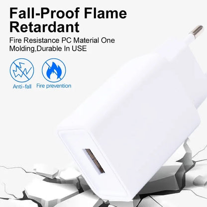 10W USB Fast Charging EU Plug 5V 1A 2A Mobile Phone Charger Power Adapter Travel Smartphone Quick Charge Wall USB Fast Charging