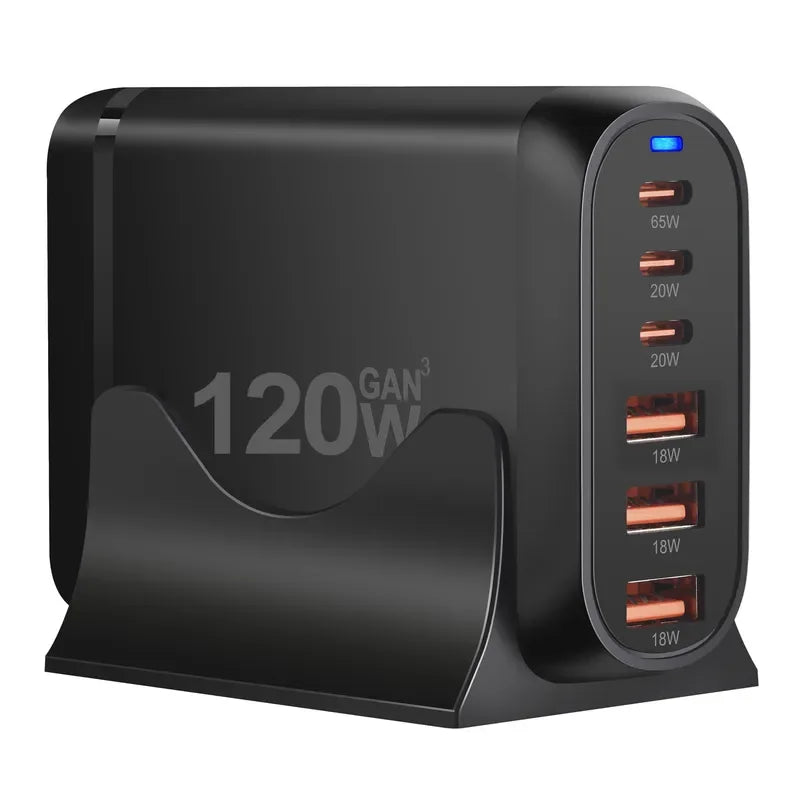 Hot-selling 120W PD Multi-function Charger for Smartphones and Laptops High-power Fast Charging Multi-port PD Wall Charger