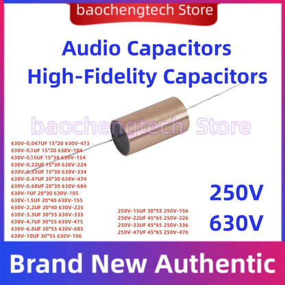 630V 1UF 1.5UF 2.2UF 3.3UF 4.7UF High-fidelity audio capacitors, audio capacitors, audiophile capacitors Obbligato Gold Premium