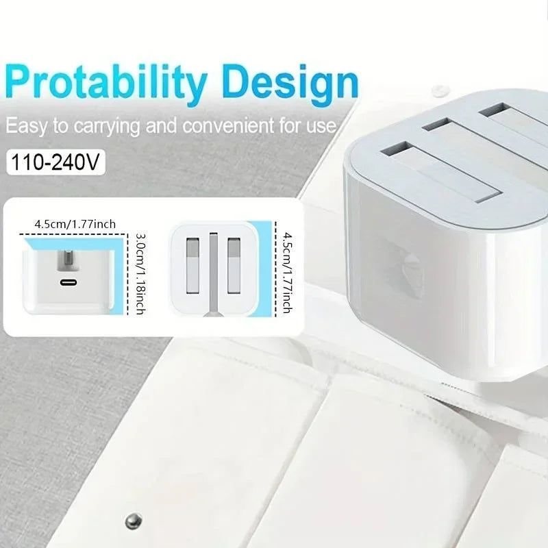 20W/35W/40W Super Charger Set British Standard Wall Charger Support PD Fast Charging Protocol PD/Dual Type-C for iPhone