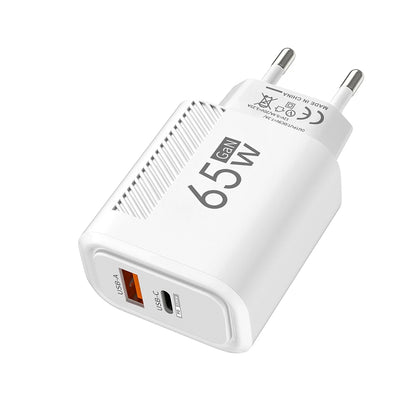 65W USB C Charger GaN Fast Charging Travel Wall Charger Quick Charge EU US Plug Phone Charger Adapter For iPhone Huawei Xiaomi